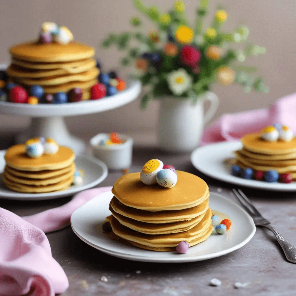 Mini Egg Pancakes cake