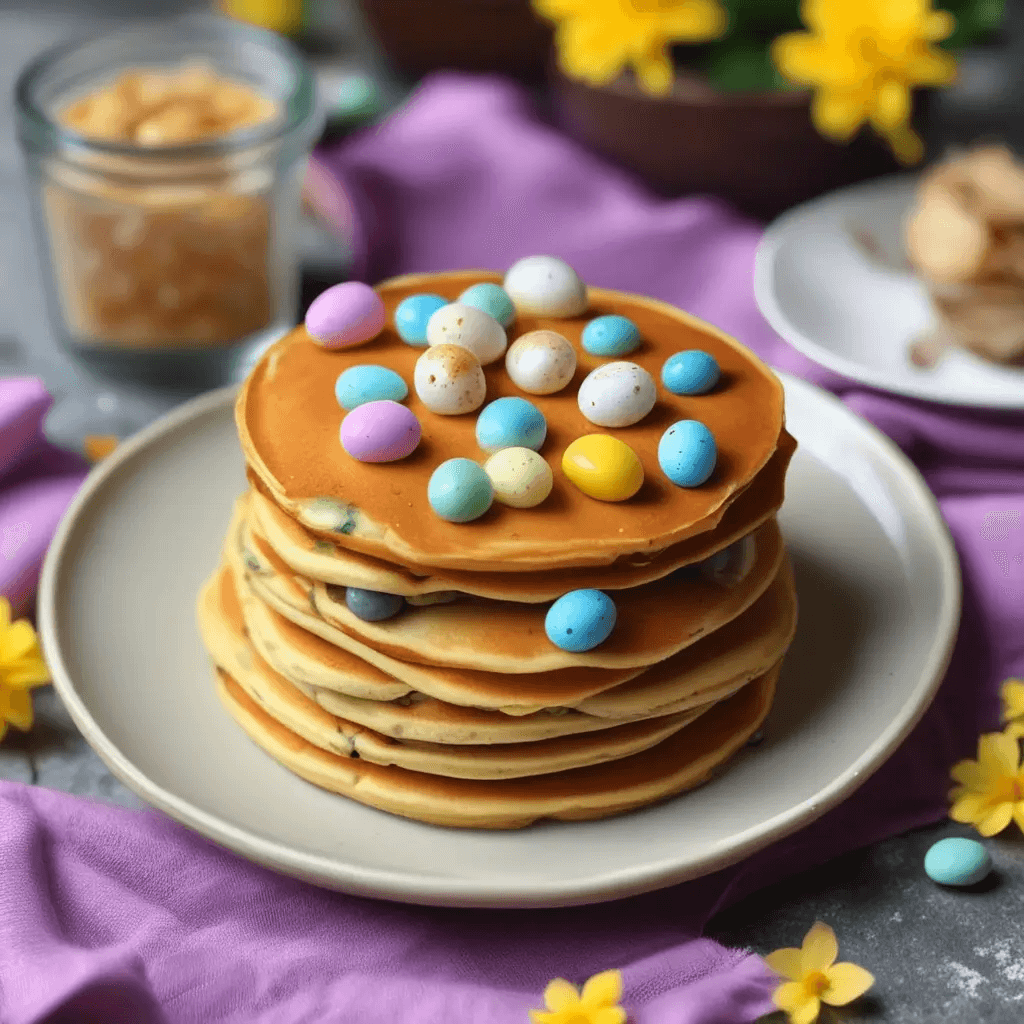 Mini Egg Pancakes cake